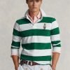 Weiße Herren Ralph Lauren Custom Slim Fit Bear Rugby Poloshirts