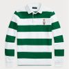 Weiße Herren Ralph Lauren Custom Slim Fit Bear Rugby Poloshirts