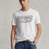 Weiße Herren Ralph Lauren Custom Slim Fit Polo Country T-Shirts