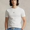 Weiße Herren Ralph Lauren Custom Slim Fit Rundhals-T-Shirts