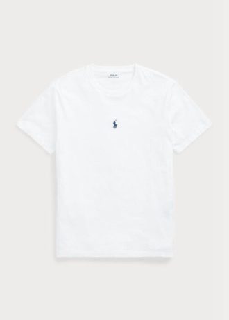 Weiße Herren Ralph Lauren Custom Slim Fit Rundhals-T-Shirts