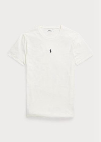 Weiße Herren Ralph Lauren Custom Slim Fit Rundhals-T-Shirts