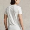 Weiße Herren Ralph Lauren Custom Slim Fit Rundhals-T-Shirts