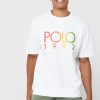 Weiße Herren-T-Shirts mit Rundhalsausschnitt und Logo von Ralph Lauren