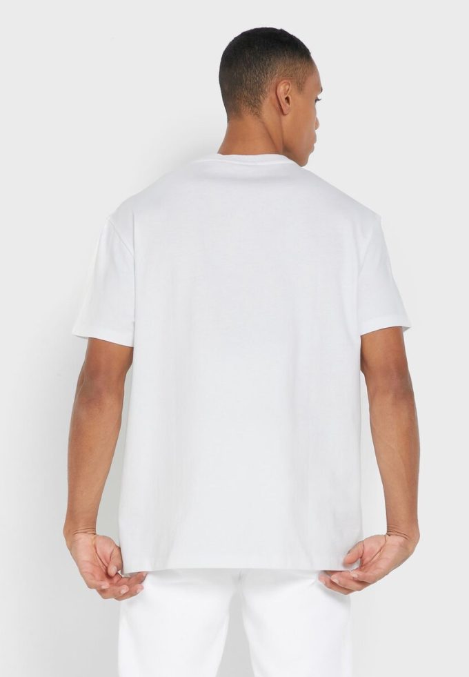 Weiße Herren-T-Shirts mit Rundhalsausschnitt und Logo von Ralph Lauren