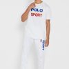 Weiße Herren-T-Shirts mit Rundhalsausschnitt und Logo von Ralph Lauren