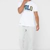 Weiße Herren-T-Shirts mit Rundhalsausschnitt und Logo von Ralph Lauren