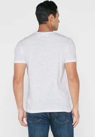 Weiße Herren-T-Shirts mit Rundhalsausschnitt und Slogan von Ralph Lauren