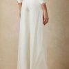 Weiße Hose mit weitem Bein von Ralph Lauren Elaine aus Shantung-Seide für Damen