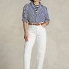 Weiße Karottenjeans von Ralph Lauren für Damen