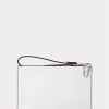 Weiße kleine Handtasche aus Leder mit Ösenstickerei für Damen von Ralph Lauren