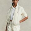 Weiße Leinen-Windjacke von Ralph Lauren für Damen
