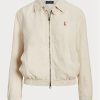 Weiße Leinen-Windjacke von Ralph Lauren für Damen