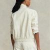 Weiße Leinen-Windjacke von Ralph Lauren für Damen