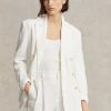 Weiße Leinenblazer von Ralph Lauren für Damen