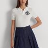 Weiße Poloshirts aus Jersey von Ralph Lauren für Damen