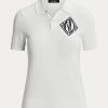 Weiße Poloshirts aus Jersey von Ralph Lauren für Damen