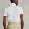 Weiße Poloshirts aus Mesh im Classic Fit von Ralph Lauren für Damen