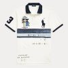 Weiße Poloshirts aus Mesh mit Big Pony-Print für Herren von Ralph Lauren