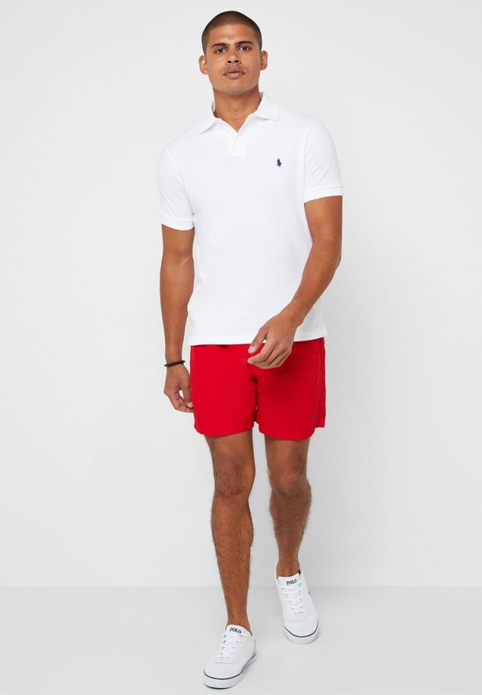 Weiße Poloshirts aus Mesh von Ralph Lauren für Herren