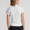 Weiße Poloshirts aus Piqué im Tailored Fit von Ralph Lauren für Damen