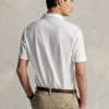 Weiße Poloshirts aus Stretch-Mesh mit Reißverschluss für Herren von Ralph Lauren
