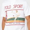Weiße Poloshirts mit Grafik von Ralph Lauren für Herren