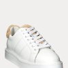 Weiße Ralph Lauren Angeline IV Action Leder-Sneakers für Damen