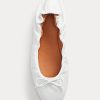 Weiße Ralph Lauren Ballerinas „The Pony“ für Damen