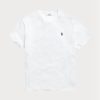 Weiße Ralph Lauren Classic Fit Jersey-T-Shirts mit Rundhalsausschnitt für Herren