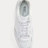 Weiße Ralph Lauren Court Leder-Sneakers für Damen