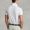 Weiße Ralph Lauren Custom Slim Fit Poloshirts aus weicher Baumwolle für Herren