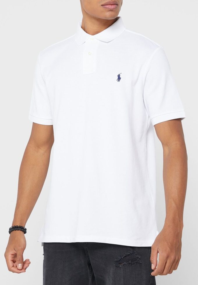Weiße Ralph Lauren Essential Poloshirts für Herren