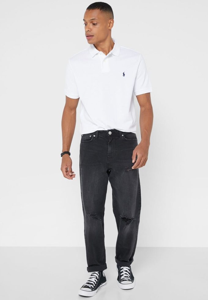 Weiße Ralph Lauren Essential Poloshirts für Herren