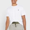 Weiße Ralph Lauren Essential T-Shirts mit Rundhalsausschnitt für Herren