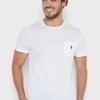 Weiße Ralph Lauren Essential T-Shirts mit Rundhalsausschnitt für Herren