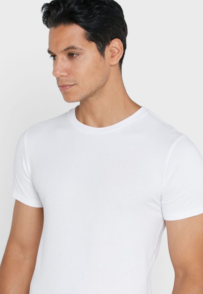 Weiße Ralph Lauren Essential T-Shirts mit Rundhalsausschnitt im 2er-Pack für Herren