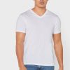 Weiße Ralph Lauren Essential T-Shirts mit V-Ausschnitt im 2er-Pack für Herren