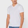 Weiße Ralph Lauren Essential T-Shirts mit V-Ausschnitt im 2er-Pack für Herren