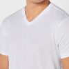 Weiße Ralph Lauren Essential T-Shirts mit V-Ausschnitt im 2er-Pack für Herren