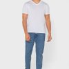 Weiße Ralph Lauren Essential T-Shirts mit V-Ausschnitt im 2er-Pack für Herren