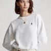 Weiße Ralph Lauren Fleece-Pullover für Damen