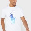 Weiße Ralph Lauren Graphic T-Shirts mit Rundhalsausschnitt für Herren