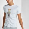 Weiße Ralph Lauren Graphic T-Shirts mit Rundhalsausschnitt für Herren