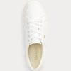 Weiße Ralph Lauren Janson II Canvas-Sneaker für Damen