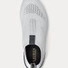 Weiße Ralph Lauren Kacie Slip-On-Sneakers für Damen