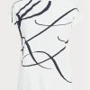 Weiße Ralph Lauren Oberteile aus Baumwollmischung mit Logo-Print für Damen