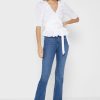 Weiße Ralph Lauren Oberteile mit Rüschendetail für Damen