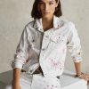 Weiße Ralph Lauren Pink Pony Denim Truckerjacken für Damen