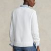 Weiße Ralph Lauren Polo Bear Pullover aus Baumwollmischung für Damen